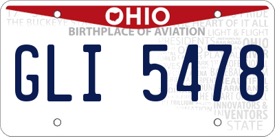 OH license plate GLI5478