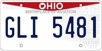 OH license plate GLI5481