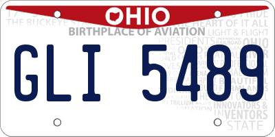 OH license plate GLI5489