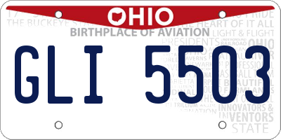 OH license plate GLI5503