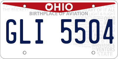 OH license plate GLI5504