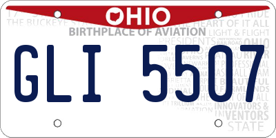 OH license plate GLI5507