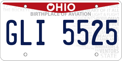 OH license plate GLI5525