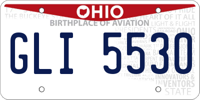 OH license plate GLI5530