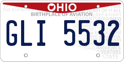 OH license plate GLI5532