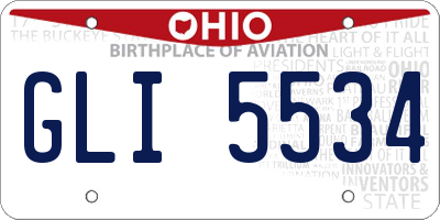 OH license plate GLI5534