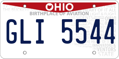 OH license plate GLI5544