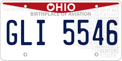 OH license plate GLI5546