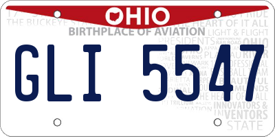 OH license plate GLI5547