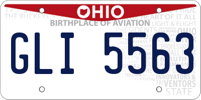 OH license plate GLI5563