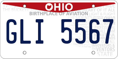 OH license plate GLI5567