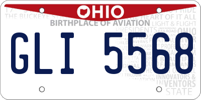 OH license plate GLI5568