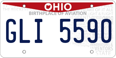 OH license plate GLI5590