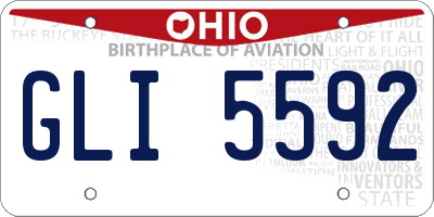 OH license plate GLI5592