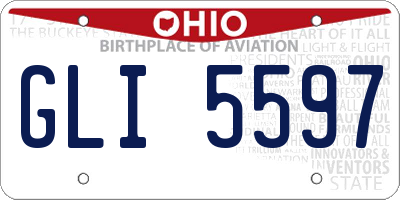 OH license plate GLI5597