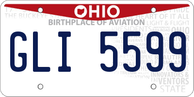 OH license plate GLI5599
