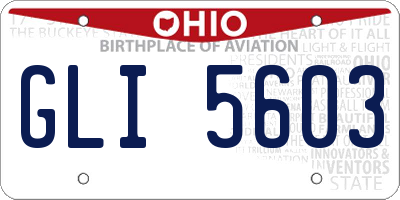 OH license plate GLI5603