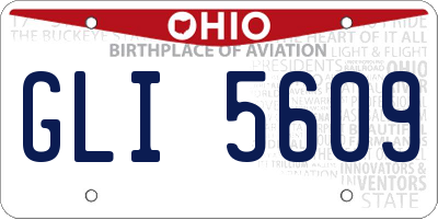 OH license plate GLI5609