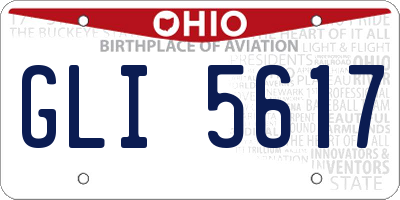 OH license plate GLI5617
