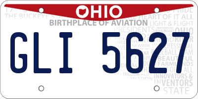 OH license plate GLI5627
