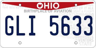 OH license plate GLI5633