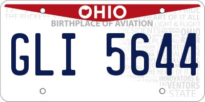 OH license plate GLI5644