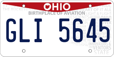 OH license plate GLI5645