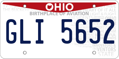 OH license plate GLI5652
