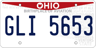 OH license plate GLI5653