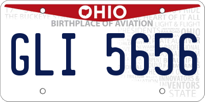 OH license plate GLI5656