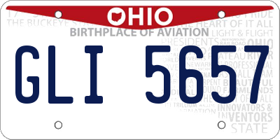 OH license plate GLI5657