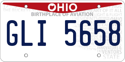 OH license plate GLI5658