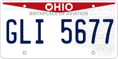 OH license plate GLI5677