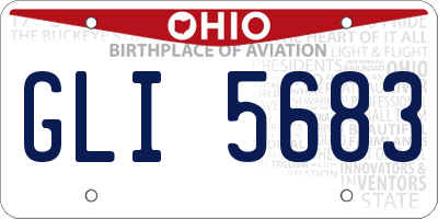 OH license plate GLI5683
