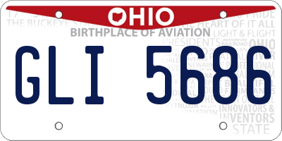 OH license plate GLI5686