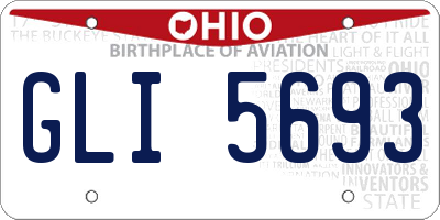 OH license plate GLI5693