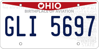 OH license plate GLI5697