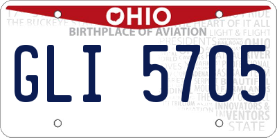 OH license plate GLI5705