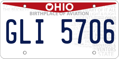 OH license plate GLI5706