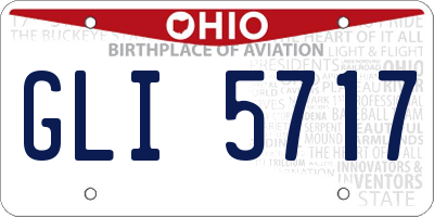 OH license plate GLI5717