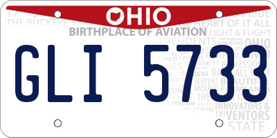 OH license plate GLI5733