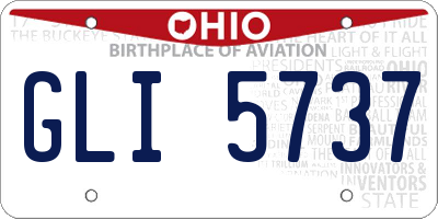 OH license plate GLI5737