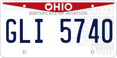 OH license plate GLI5740
