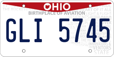 OH license plate GLI5745