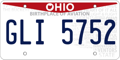 OH license plate GLI5752