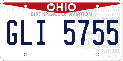 OH license plate GLI5755