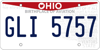 OH license plate GLI5757
