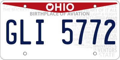 OH license plate GLI5772