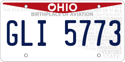 OH license plate GLI5773