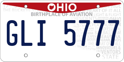 OH license plate GLI5777